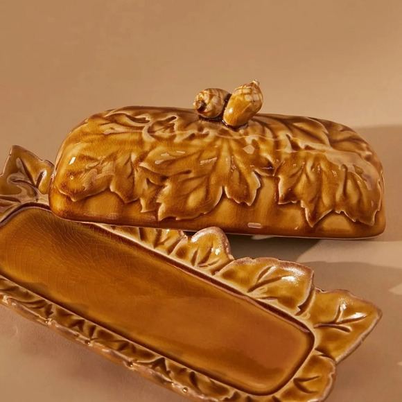 NWT Anthropologie Morel Butter Dish - Picture 2 of 3